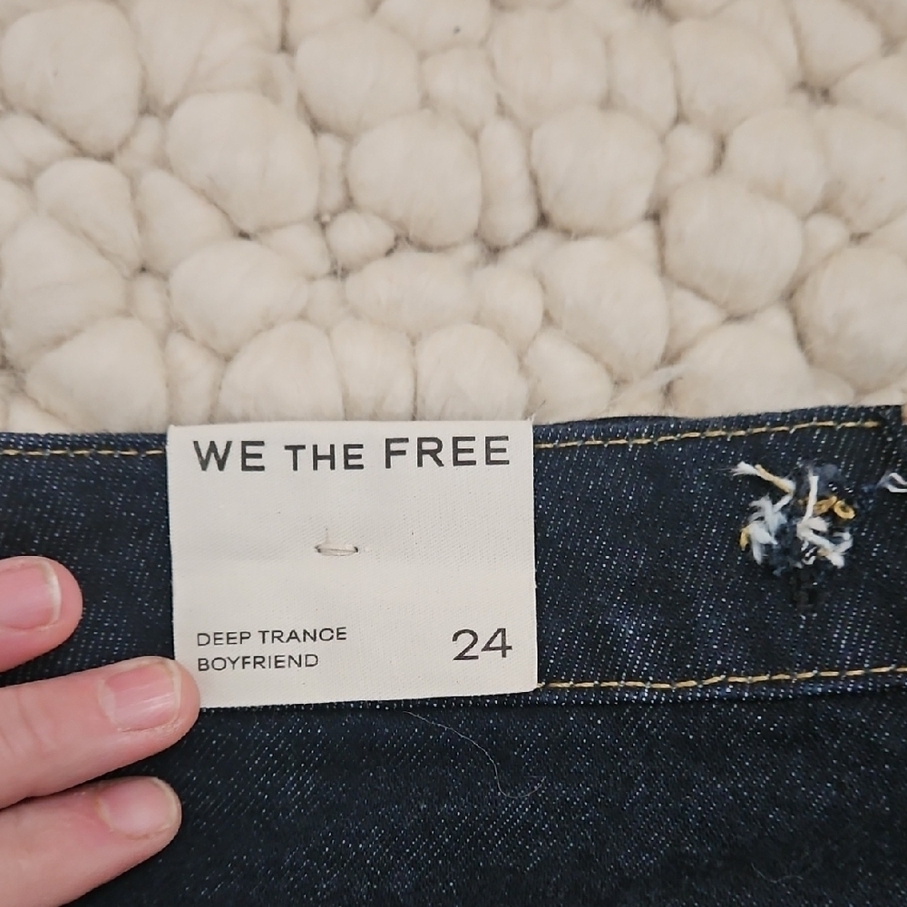 We The Free Dark Blue Boyfriend Jeans - Picture 5 of 5